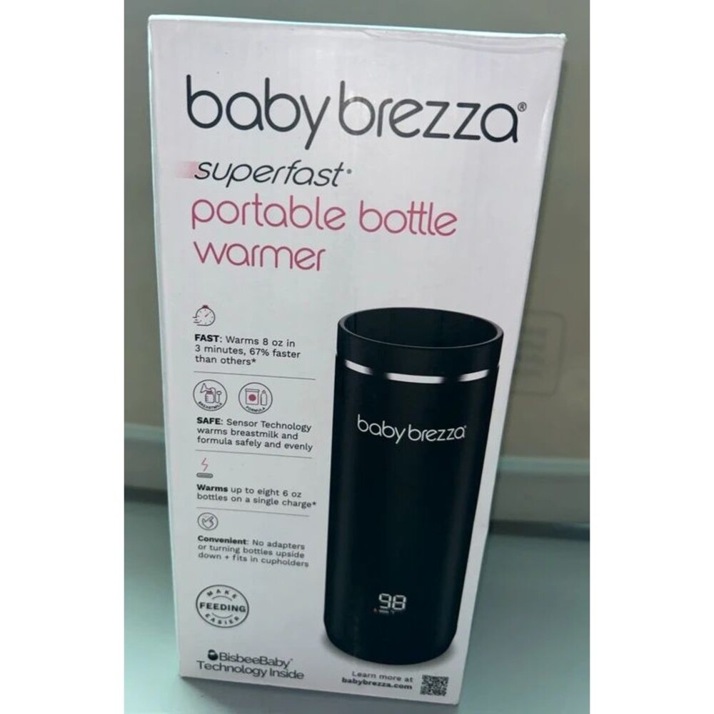 Baby Brezza SuperFast Portable Bottle Warmer Black with Carrying Case